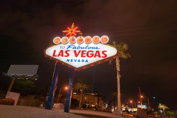 Rolgordijnen Beroemd bord in Las Vegas © vichie81