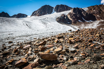 glacier in the mountains