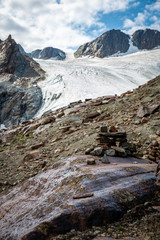 glacier in the mountains 