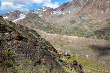 hiking in the mountains