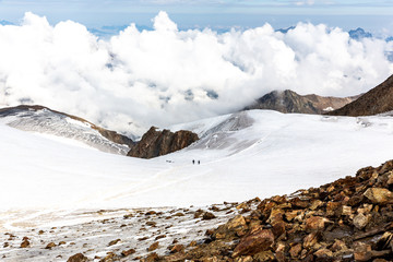 snow covered mountains