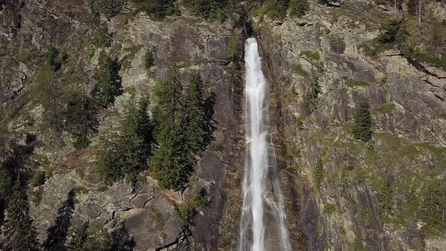 Flight near Fallbachfall (Fallbach waterfall) in Carinthia, Austria.