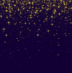 Purple shiny background with golden sparkling lights.
