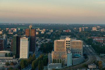 Fototapeta na wymiar The hague city skyline viewpoint, Netherlands