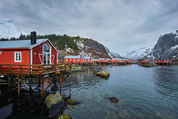 Obraz premium Nusfjord fishing village in Norway