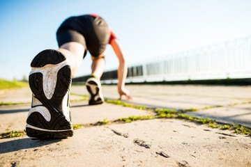 Marathon shoe. Outdoor workout.
