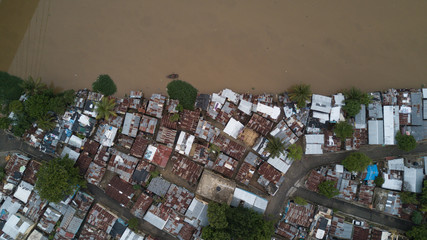Favelas De Santo Domingo Rio Ozama Dominican Republic