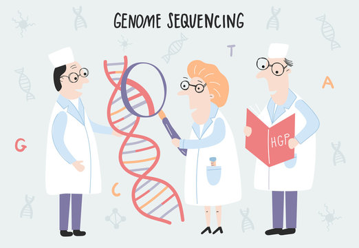 dna sequencing cartoon