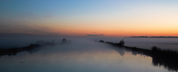 Foggy sunset at the Boonervliet