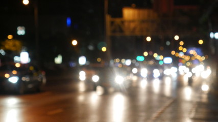 Fototapeta na wymiar blurred road view at night