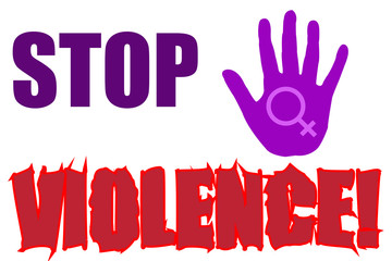 Stop violencia contra la mujer. - obrazy, fototapety, plakaty