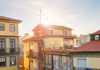 Beautiful sunset in Porto. Portugal