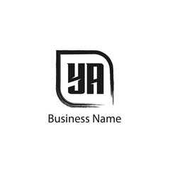 Initial Letter YA Logo Template Design