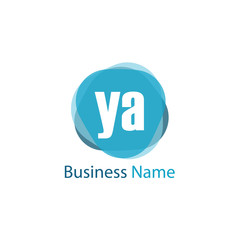 Initial Letter YA Logo Template Design