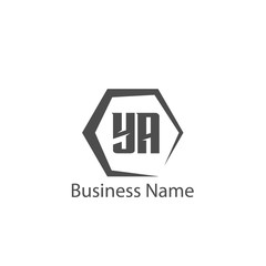 Initial Letter YA Logo Template Design
