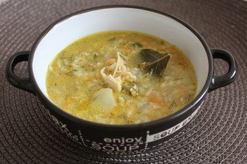 Куриный суп с рисом!