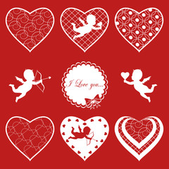 Valentine's Day. Design elements for a poster.