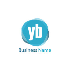 Initial Letter YB Logo Template Design
