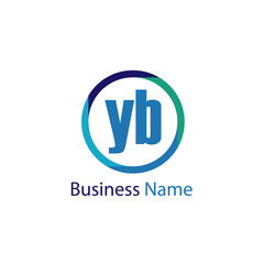 Initial Letter YB Logo Template Design