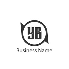 Initial Letter YB Logo Template Design