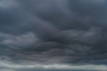 Beautiful dark wavy clouds.
