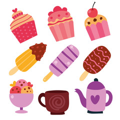 dessert vector collection design