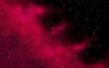 Colorful and beautiful space background. Outer space. Starry outer space texture. Templates, red background. 3D illustration