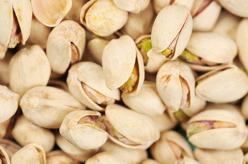 pistachio background - top view, macro