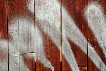 abstract background of painted red boards