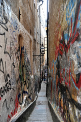 the narrowest street in Stockholm