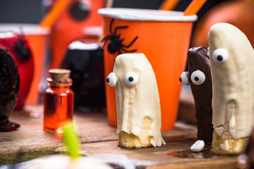 Festive food Halloween, kids party.
