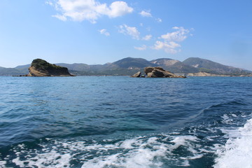 rock in the sea zakynthos 