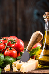 Italian simple food, spaghetti pasta