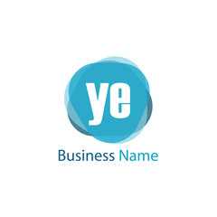 Initial Letter YE Logo Template Design