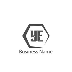 Initial Letter YE Logo Template Design