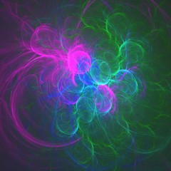 Pink Flowing Green Expanding Love Fractal Background Wallpaper