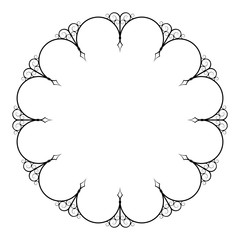 Decorative round frame