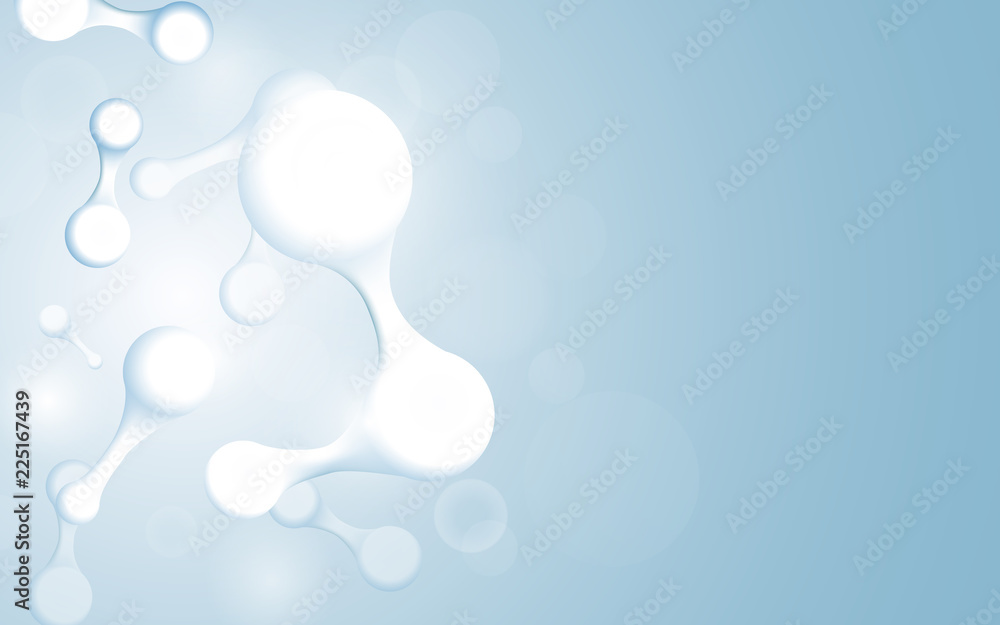 Aufkleber atom and molecule structure abstract background