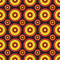 Seamless shweshwe sun pattern