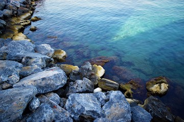stones in water