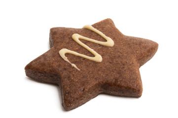 ginger christmas cookies isolated