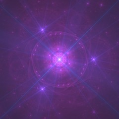 Three Stars in a Purple Eye Fractal Background Wallpaper