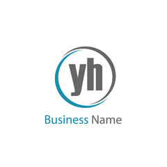 Initial Letter YH Logo Template Design