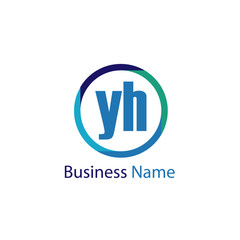 Initial Letter YH Logo Template Design