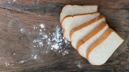 Bread food on the wood chopping board for sale