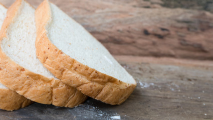 Bread food on the wood chopping board for sale