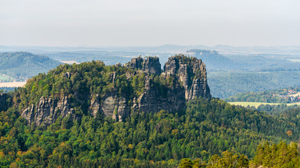 Fototapeta na wymiar Wildnis des Elbsandsteingebirges in Deutschland