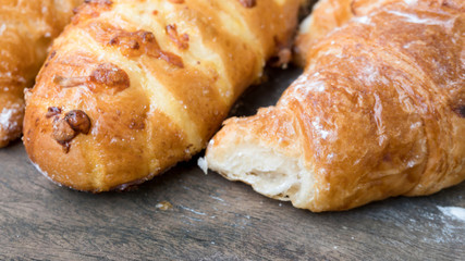 Bread food on the wood chopping board for sale