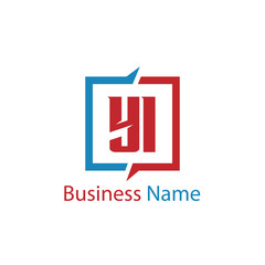 Initial Letter YI Logo Template Design