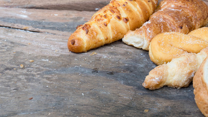 Bread food on the wood chopping board for sale
